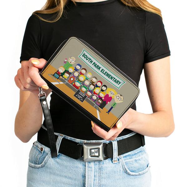 Buckle-Down PU Zip Around Wallet Rectangle - SOUTH PARK ELEMENTARY 4th Grade Class Picture