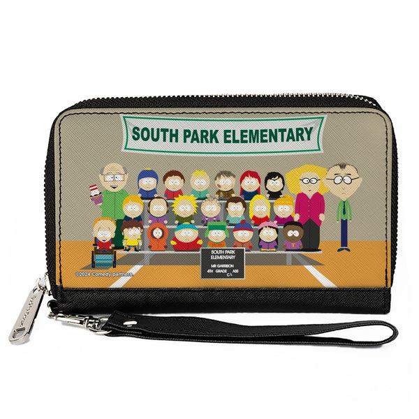 Buckle-Down PU Zip Around Wallet Rectangle - SOUTH PARK ELEMENTARY 4th Grade Class Picture