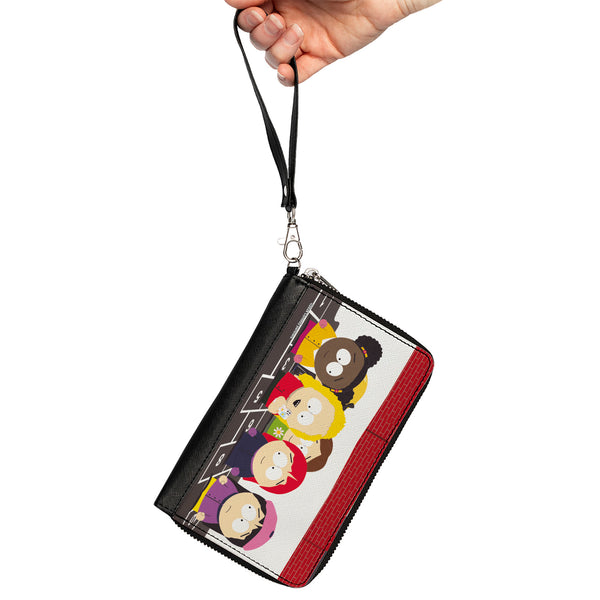 Buckle-Down PU Zip Around Wallet Rectangle - South Park Girls Deep Learning Hopscotch Group Scene