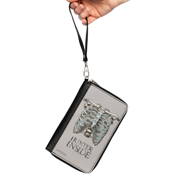 Buckle-Down PU Zip Around Wallet Rectangle - Supernatural HUNTER INSIDE Rib Cage Poster