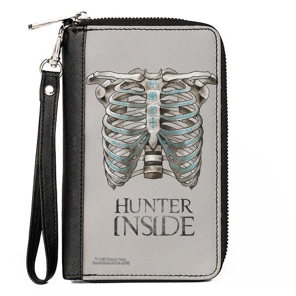 Buckle-Down PU Zip Around Wallet Rectangle - Supernatural HUNTER INSIDE Rib Cage Poster