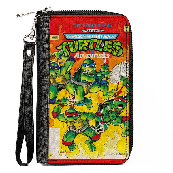 Buckle-Down PU Zip Around Wallet Rectangle - Teenage Mutant Ninja Turtles THE EARLY YEARS Comic Book Cover Pose