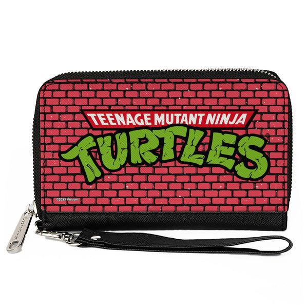 Buckle-Down PU Zip Around Wallet Rectangle - TEENAGE MUTANT NINJA TURTLES Brick Title Logo