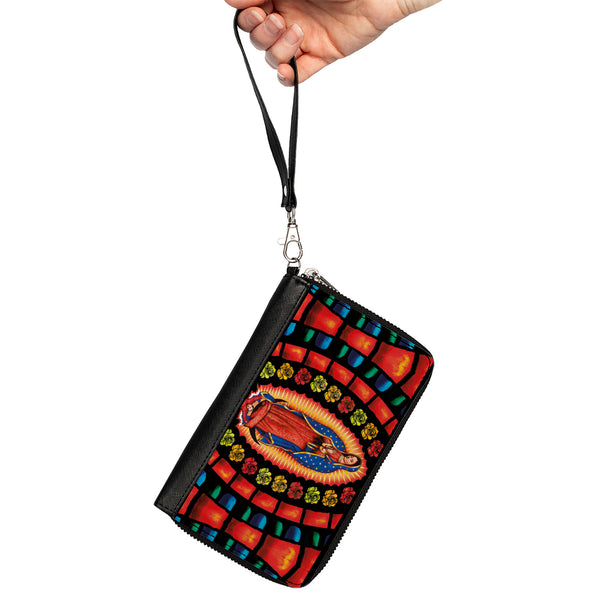 Buckle-Down PU Zip Around Wallet Rectangle - Virgen De Guadalupe