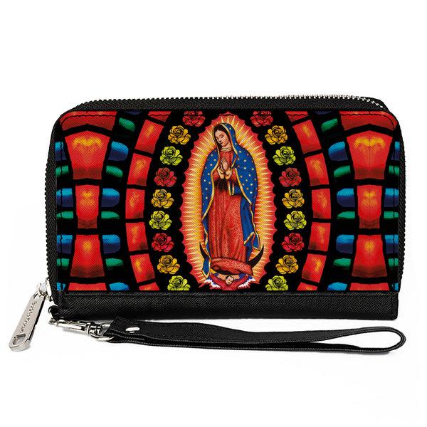 Buckle-Down PU Zip Around Wallet Rectangle - Virgen de Guadalupe