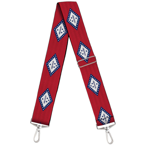 Buckle-Down Purse Strap - Arkansas Flag Red Blue White