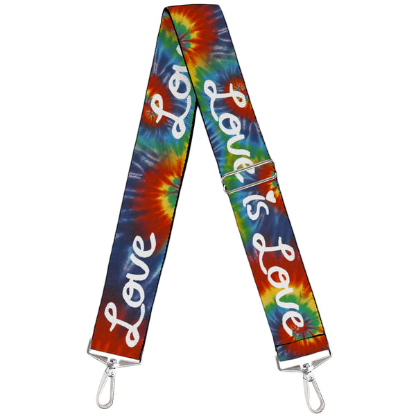 Buckle-Down Purse Strap - LOVE IS LOVE BD Tie Dye White