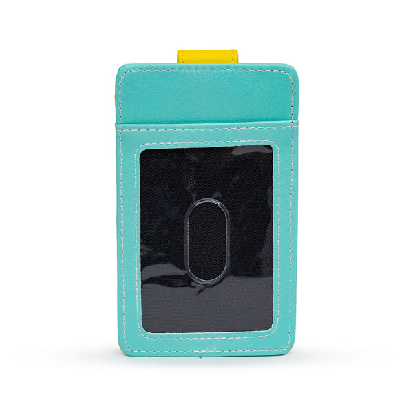 Buckle-Down Scooby Doo Wallet Character Wallet ID Card Holder Scooby Doo SD Dog Tag Aqua Blue Yellow Vegan Leather