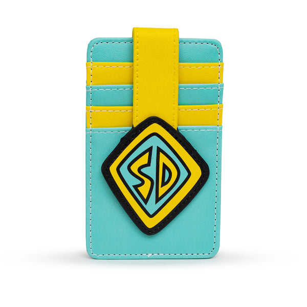 Buckle-Down Scooby Doo Wallet Character Wallet ID Card Holder Scooby Doo SD Dog Tag Aqua Blue Yellow Vegan Leather