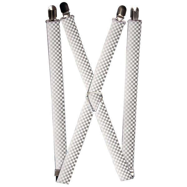 Buckle-Down Suspenders - 1.0" - Checker Black/White Fade Out