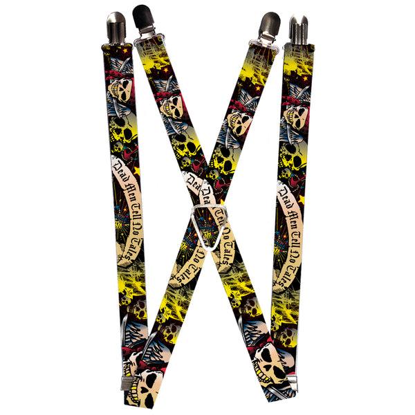 Buckle-Down Suspenders - 1.0" - Dead Men Tell No Tales Black