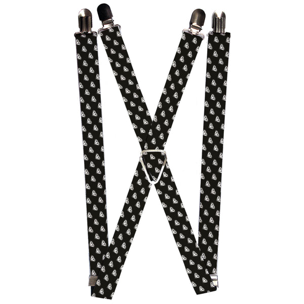 Buckle-Down Suspenders - 1.0" - Diamonds Diagonal Black/White