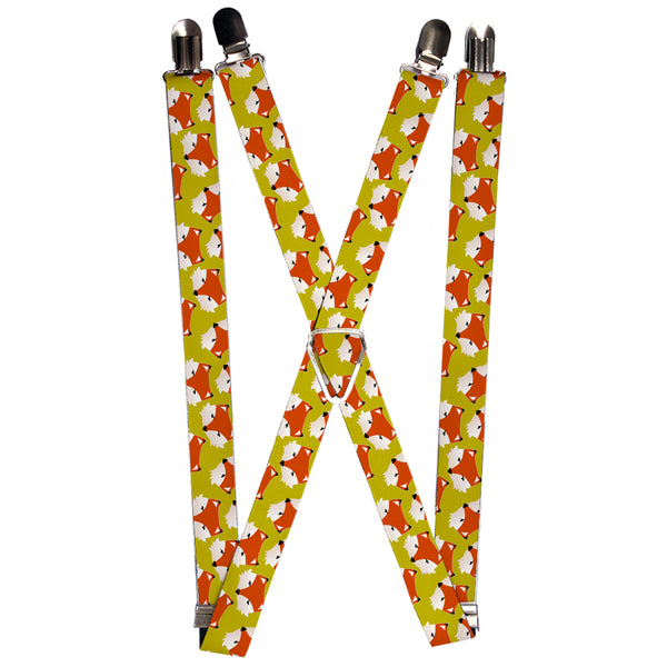 Buckle-Down Suspenders - 1.0" - Fox Face Scattered Warm Olive