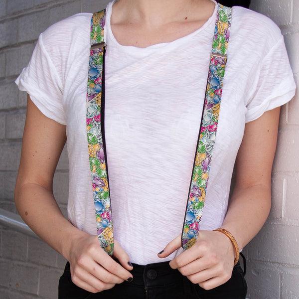 Buckle-Down Suspenders - 1.0" - Gems Stacked Multi Color