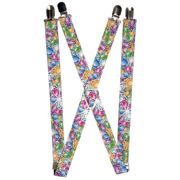 Buckle-Down Suspenders - 1.0" - Gems Stacked Multi Color