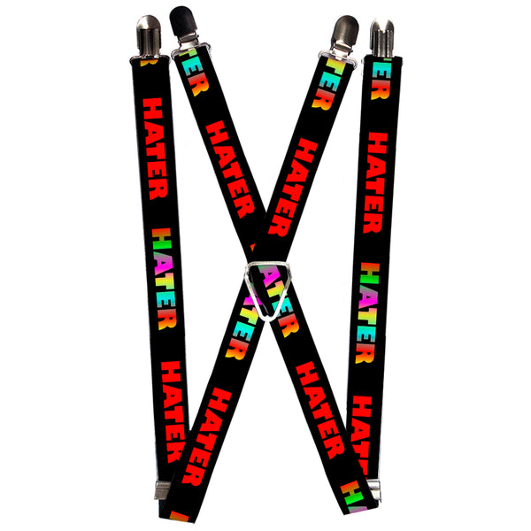 Buckle-Down Suspenders - 1.0" - HATER Black/Red/Rainbow Fade