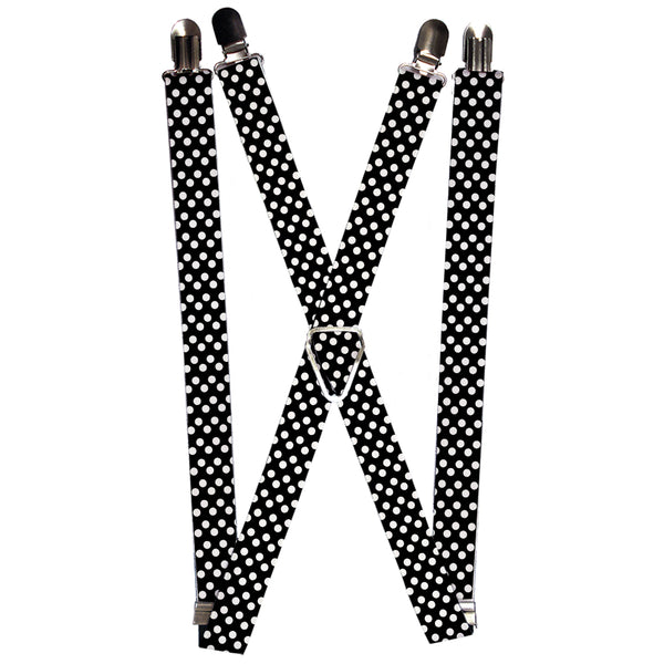 Buckle-Down Suspenders - 1.0" - Micro Polka Dots2 Black/White