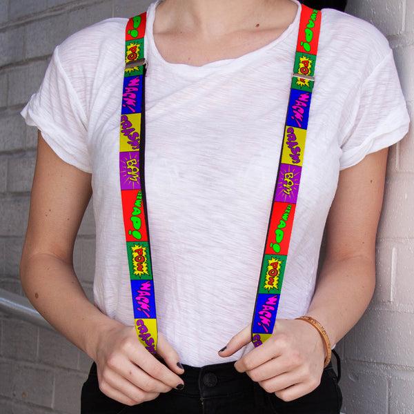 Buckle-Down Suspenders - 1.0" - Sound Effect Blocks Multi Color