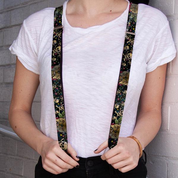 Buckle-Down Suspenders - 1.0" - Trust No One CLOSE-UP Black
