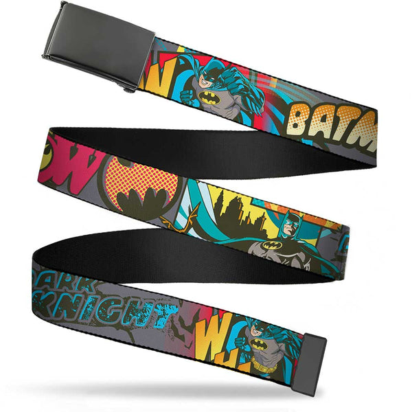 Buckle-Down Web Belt Blank Black Buckle - Batman Dark Knight Webbing