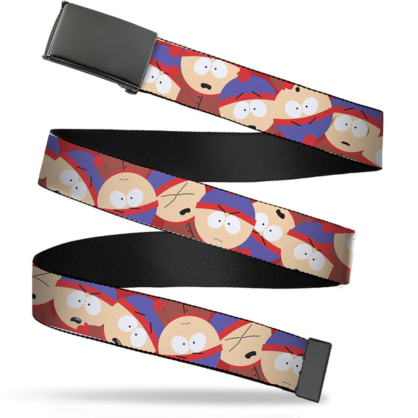 Buckle-Down Web Belt Blank Black Buckle - South Park Stan Expressions Stacked Webbing