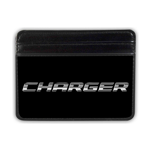 Buckle-Down Weekend Wallet - CHARGER Emblem Text Black Silver-Fade