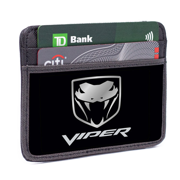 Buckle-Down Weekend Wallet - Dodge VIPER Logo Black Silver