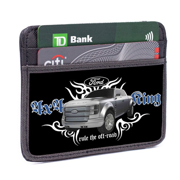 Buckle-Down Weekend Wallet - FORD 4x4 TRUCKING-RULE THE OFF-ROAD Black White Blue Grays