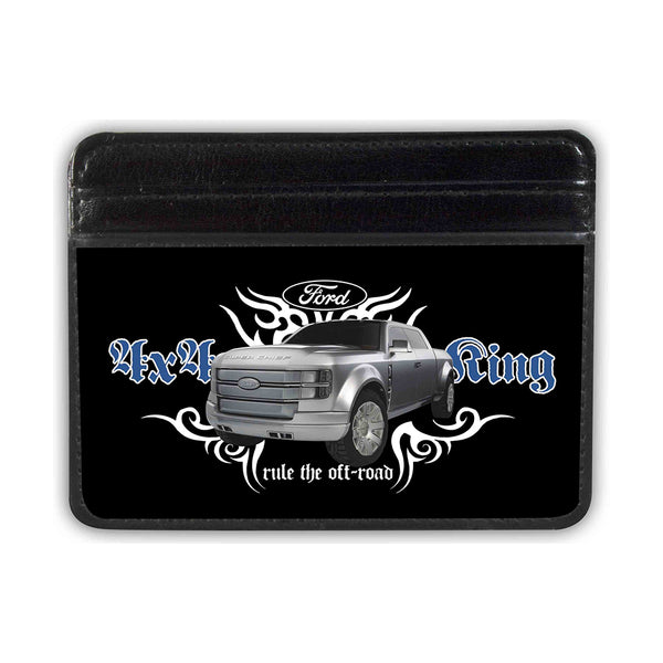 Buckle-Down Weekend Wallet - FORD 4x4 TRUCKING-RULE THE OFF-ROAD Black White Blue Grays