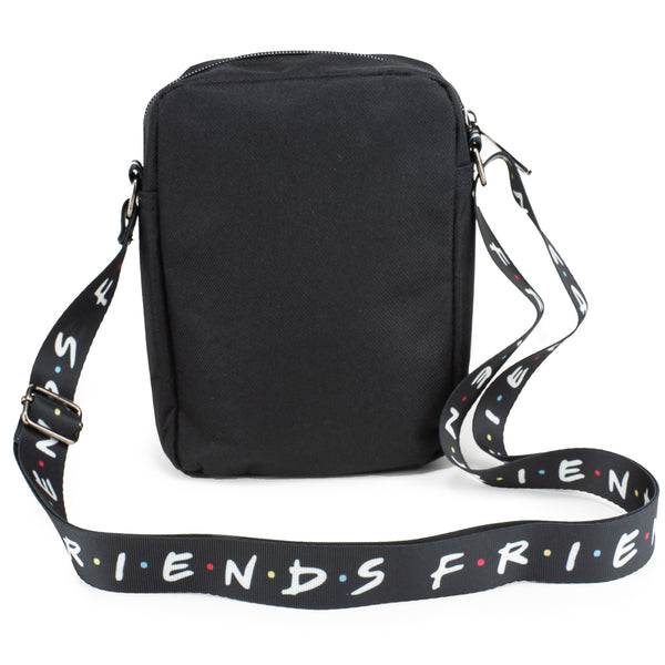 Buckle-Down Women's Crossbody Wallet - FRIENDS Logo Black White Multi Color