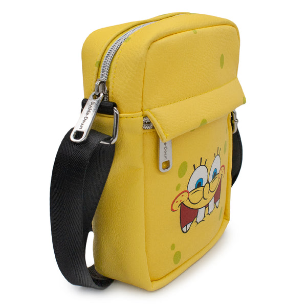 Buckle-Down Women's Crossbody Wallet - SpongeBob Biting Lip Expression Yellow