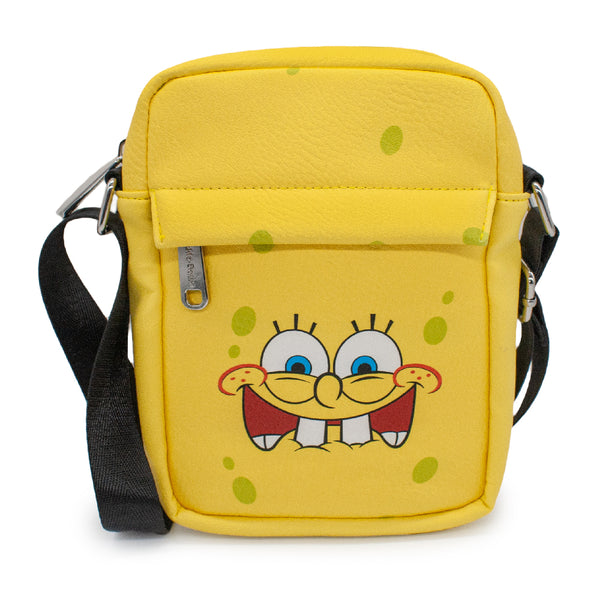 Buckle-Down Women's Crossbody Wallet - SpongeBob Biting Lip Expression Yellow