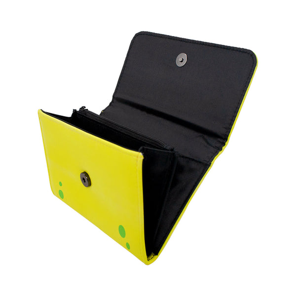 Buckle-Down Women's Fold Over Wallet Rectangle PU - SpongeBob SquarePants Eyes Close-Up Yellow