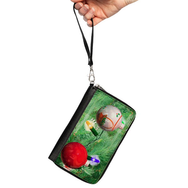 Buckle-Down Women's PU Zip Around Wallet Rectangle - Decorated Tree