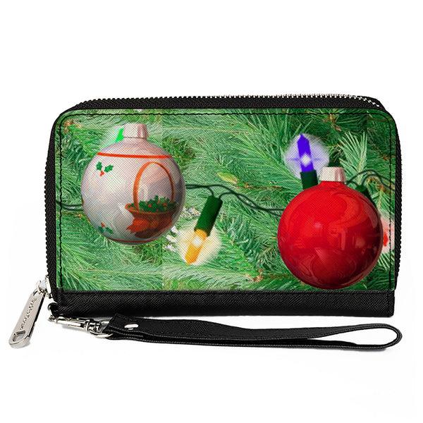 Buckle-Down Women's PU Zip Around Wallet Rectangle - Decorated Tree