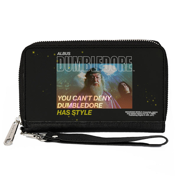 Buckle-Down Women's PU Zip Around Wallet Rectangle - Harry Potter YOU CANT DENY DUMBLEDORE HAS STYLE with Snape Pose