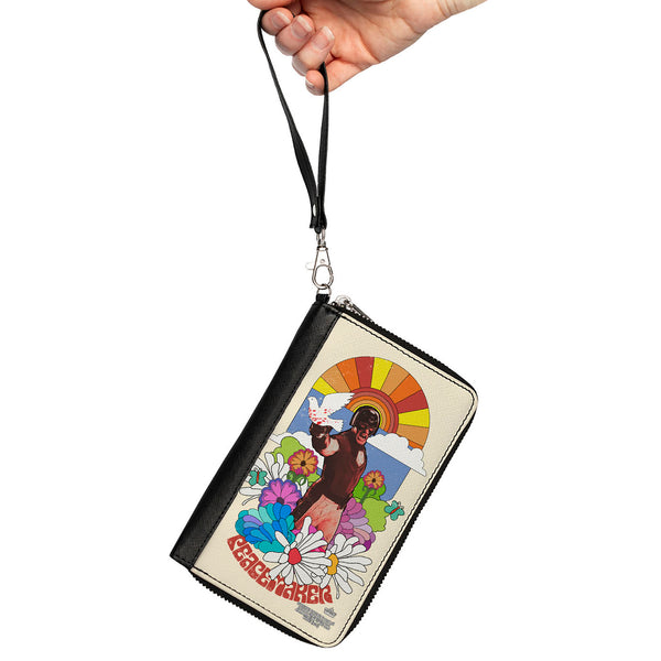 Buckle-Down Women's PU Zip Around Wallet Rectangle - The Suicide Squad 2021 The PEACEMAKER Dove Pose
