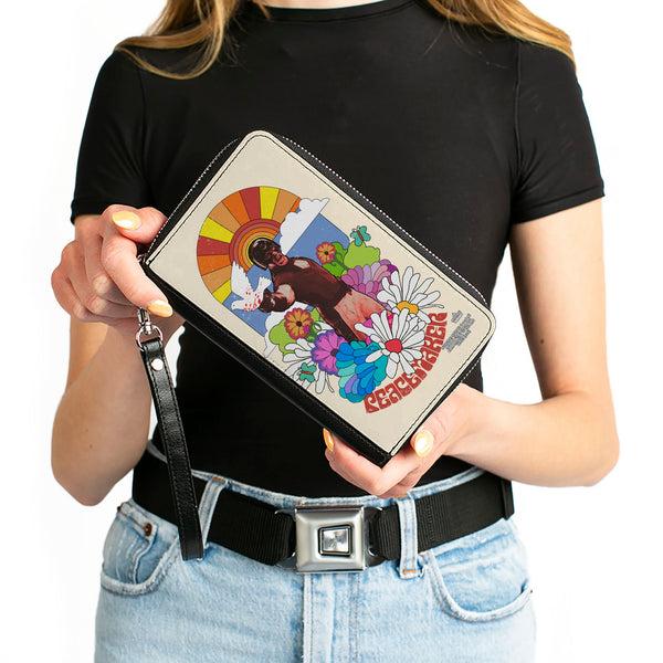 Buckle-Down Women's PU Zip Around Wallet Rectangle - The Suicide Squad 2021 The PEACEMAKER Dove Pose